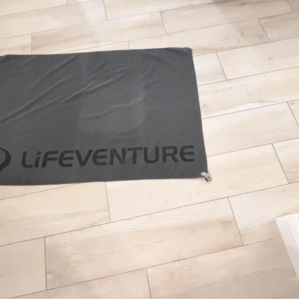 LIFEVENTURE Gray Soft Microfiber Travel Towel Lightweight Quick Dry 48” X 30”